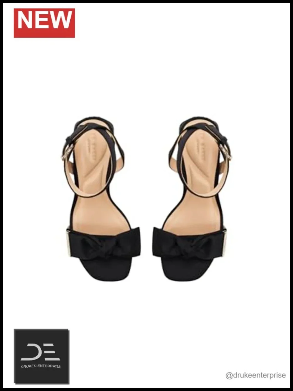Heeled Sandals with Bow & Rope-Wrapped Block Heel